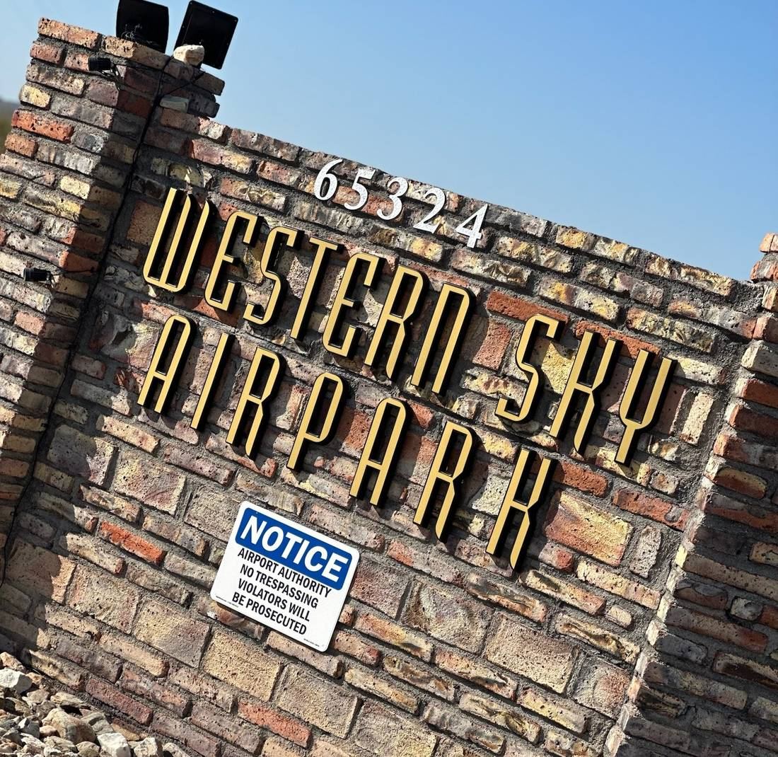 Western Sky Airpark entrance