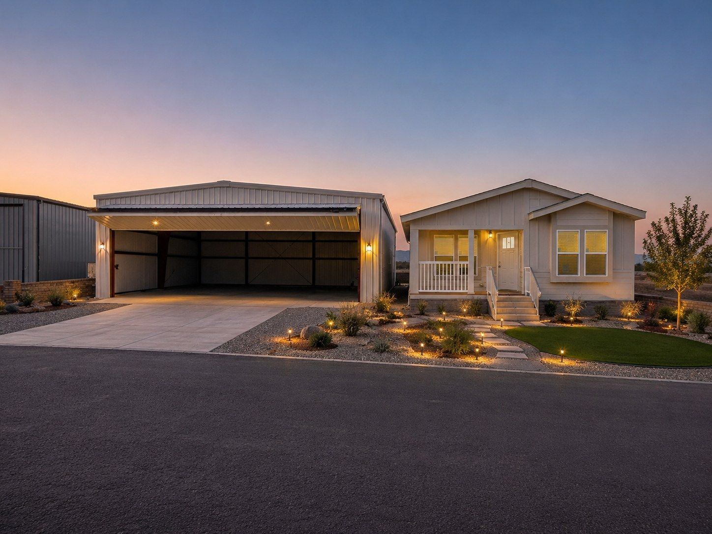 Hangar home at Western Sky Airpark